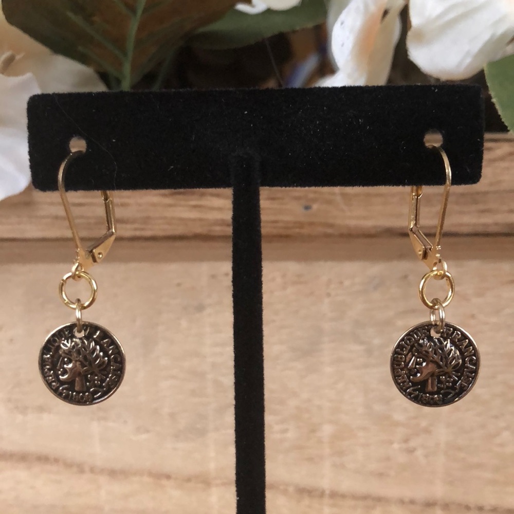 *Sale*Medium faux coin earrings